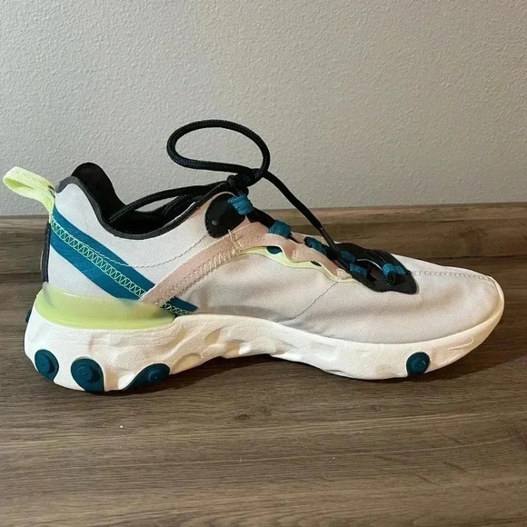 Nike React Element 55 Fossil Stone/Grey/Green BQ2728-202 Women's Sz 8.5 - Picture 3 of 9